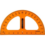 Транспортир " deVente " 180* пластиковый, с ручкой, для классной доски, желтый