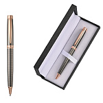 Ручка шариковая " Mazari " Mag B синяя 0,7 мм сменный стержень 99мм, пулевидный пишущий узел, поворотный механизм, металлический корпус, упаковка - футляр