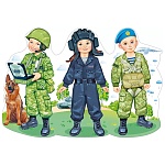 Плакат фигурный " Открытая планета " 975 А1 Танкист, Десантник, Связист