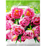 Пакет ПЭ " Интерпак " с вырубной ручкой ПВД, 30*40см 30мкм Натюрель