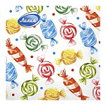 Салфетки бумажные 2-слойные " Лилия " Конфетки 20шт, 100% целлюлоза, 33*33см