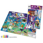 Игра ходилка " Русский стиль " Темной ночью, состав: игровое поле 594*420мм, кубик, 4 фишки, пакет, европодвес