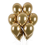 Шар латексный хром  14"/36см Shiny Gold