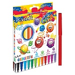 Фломастеры " deVente " Cosmo 24цв круглые, вентилируемый колпачок, картонная упаковка, европодвес