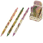 Ручка шариковая автоматическая " Bruno Visconti " Flora. Bloom Flowers, синяя 0,5мм, толщина письма 0,38мм, пластиковый корпус, покрытие soft-touch, цвет корпуса - ассорти multicolor, пластиковый клип, картонный дисплей