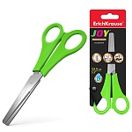 Ножницы для левшей детские " Erich Krause " Joy 13,5см Left Hand, пластиковые ручки, безопасные закругленные лезвия с линейкой, ассорти, картонная упаковка, европодвес