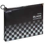 Папка на молнии " deVente " А5 Total Black, с расширением, пластик 0,18мм, непрозрачная, с рисунком, индивидуальная маркировка
