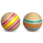 Мяч резиновый d=10см Эко Волчок, накачанный, ручное окрашивание