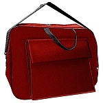 Сумка-планшет А3 (460*330*70мм) объемная, объемный карман снаружи горизонтальный на липучке 28,5*31,5см, красная, плечевой ремень 60-80см, ручки