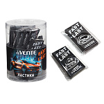 Ластик " deVente " Fast Or Last 50*27*7мм прямоугольный, черный, с запечаткой оригинального дизайна, индивидуальная упаковка со штрих кодом