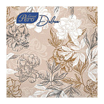 Салфетки бумажные 3-слойные " GrandPero " Deluxe, Сонет 20шт, 100% целлюлоза 33*33см