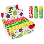 Ластик " deVente " Tutti-Frutti 50*17мм цилиндрический, ассорти, индивидуальная упаковка с штрих кодом, картонный дисплей