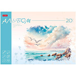 Альбом А4 20л жесткая подложка " Hatber " Нежность прибоя, склейка, обложка- мелованный картон, блок-офсет 220г/м2, матовая ламинация, тиснение