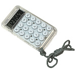 Калькулятор карманный 8 разрядов " deVente " Transparent, 55*85*10мм, батарея, полупрозрачный белый, на шнурке