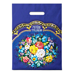 Пакет ПЭ " Интерпак " с вырубной ручкой ПВД, 30*40см 30мкм Русская традиция