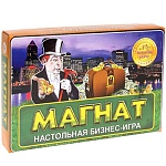 Игра настольная " Задира " Магнат Экономическая игра, состав: игровое поле, 6 фишек, 2 кубика, карточки, жетоны, банкноты, картонная упаковка 23*35см