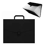 Портфель " KWELT " А4 13 отделений, черный, на замке, пластик