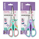 Ножницы " deVente " Pastel 17см металлические, эргономичные пластиковые ручки с резиновыми вставками, с лепестками, картонная упаковка, европодвес