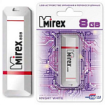 Флеш-диск " Mirex " 8GB Knight белый USB 2.0