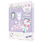 Открытка " Мир открыток " 2-01 Свадьба- С Днем свадьбы! Love, 251*194мм, фольга, рельеф, текст