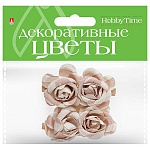 Декоративный элемент " Hobby Time " Цветы 4шт, Вид 17, мешковина