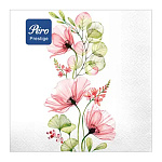 Салфетки бумажные 3-слойные " Pero " Prestige Комплимент 20шт, 100% целлюлоза, 33*33см