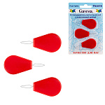 Нитковдеватель " Gamma " 3шт, красный, металл/пластик, блистер, европодвес