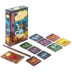 Игра настольная " Эврикус " Абра Казам!, состав: деревянная волшебная палочка, 48 больших карточек заклинаний, 48 маленьких карточек заклинаний, 8 карточек волшебных книг, правила игры, картонная упаковка