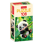 Пазлы " Hatber " 108элементов Милая панда 21*30см, картонная упаковка