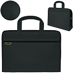 Сумка для документов и ноутбука 15,6" " KWELT " 39*30*8,5см, Черная, 1 отделение, 1 внешний карман, 2 внутренних кармана, пакет