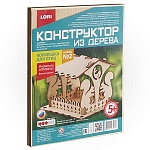 Конструктор " Lori " Кормушка для птиц, Набор №2 в наборе: деревянная основа с вырезанными деталями- 15шт, наждачная бумага, шнур, инструкция,165*220*185мм, картонная упаковка
