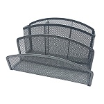 Подставка " KWELT " 5 отделений, 22*12*14см, металлическая, сетчатая, серебро