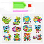 Картина алмазная " Mazari " 17,5*12,8см Зверята, состав набора: 12 наклеек (2 листа), стразы, стилус, желеобразный клей, лоток, запасные пакетики для хранения страз, пластиковая упаковка, европодвес