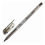 Ручка шариковая " Pensan " My-Tech черная 0,7мм, толщина письма 0,5мм, чернила на масляной основе, игольчатый пишущий узел, прозрачный корпус, колпачок с клипом, картонная упаковка