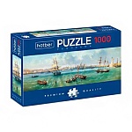 Пазлы " Hatber " 1000элементов Premium Панорама Морская регата 33*96см, картонная упаковка