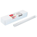 Пружины для переплета " deVente " 25мм, белые, круглые, пластик, 50шт (для сшивания 181-200листов)