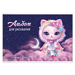 Альбом А4 12л " Феникс " Кошка-принцесса, на скобе, обложка- мелованный картон, УФ-лак, блок- офсет 100г/м2