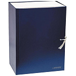 Короб архивный бумвинил на 2х завязках " deVente " А4 150мм, синий, бумвинил