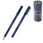 Ручка шариковая " Bruno Visconti " SlimWrite. Navy, синяя 0,5мм, толщина письма 0,4мм, пластиковый корпус, покрытие soft-touch, цвет корпуса - темно-синий, металлизированный наконечник, колпачок с клипом, сменный стержень, пластиковый тубус