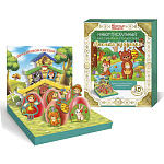 Набор пасхальных красителей " Лесная избушка ", с декоративными элементами героев сказок, двухсторонний скотч, подставки, 1 цвет: красный, картонная упаковка