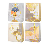 Пакет бумажный " Basir " 26*32*12см Геометрия, ассорти (без возможности выбора дизайна), ламинированный, тиснение фольгой