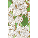 Конверт для денег " Миленд " 1-04 Без названия- Золотистые цветы на оливковом фоне,  85*164мм, без текста