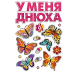 Набор декоративных магнитов " Хорошо " У меня днюха!,винил