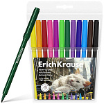 Фломастеры " Erich Krause " Big City Cats 12цв круглые, ПВХ упаковка, европодвес