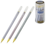 Ручка шариковая " Bruno Visconti " PointWrite.Morandi diamond, синяя 0,38мм, толщина письма 0,3мм, пластиковый корпус, покрытие прозрачный лак, цвет корпуса - ассорти multicolor, металлизированный наконечник, прозрачный колпачок с клипом, сменный стержень