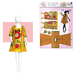 Набор для шитья игрушек " DressYourDoll " Одежда для кукол №2 Бетти Фанки (Betty Funky) 13,5см, уровень сложности 2, состав набора: ткань, с нанесенными деталями одежды, бумажное лекало, пакет, европодвес