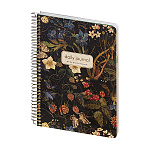 Ежедневник недатированный А5 160*210мм " Bruno Visconti " 136л Cute Diary. Flora. Лесные ягоды, смешанная линовка, обложка- картон, золотая спираль, белый офсет 80г/м2, печать в 2 краски, скругленные углы, индивидуальна упаковка