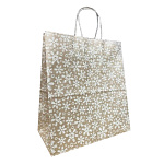 Пакет бумажный " ПЗБМ " 35*26*15см Снежинка, крученые ручки