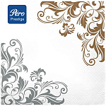 Салфетки бумажные 3-слойные " Pero " Prestige Кантата 20шт, 100% целлюлоза, 33*33см