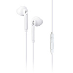 Наушники " Smartbuy " S6 белые, внутриканальные, проводные, микрофон, кнопка ответа, кнопки регулировки громкости, Jack 3,5мм, длина - 1,2м